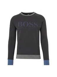 BOSS Sweatshirt Wenga dunkelblau / grau / schwarz