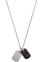 Halskette schwarz / silber