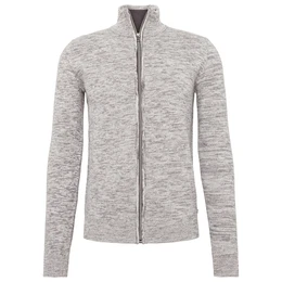 TOM TAILOR knit strukturierter Strick-Cardigan grau