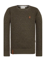 Pullover ''''Halls Of Walhalla'''' oliv / schwarz