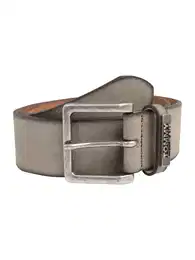 Tommy Jeans Ledergürtel mit Vintagelook grau