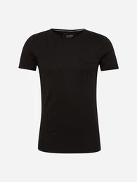 TOM TAILOR DENIM T-Shirt NOS slub tee with pocket schwarz