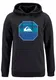 QUIKSILVER Kapuzensweatshirt ED MOORE KEEP PLAYING blau / türkis / schwarz / weiß