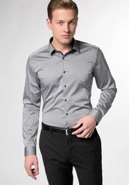 Langarm Hemd ''''SUPER-SLIM'''' grau