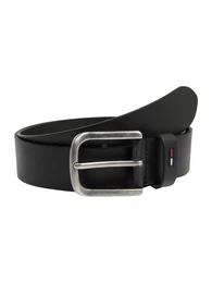 Tommy Jeans Ledergürtel PAINTED FLAG LOOP schwarz