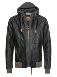 Naketano Jacke Hobbygangster greige / schwarz