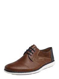 Schnürschuh dunkelblau / braun