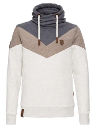 Naketano Hoodie Kifferboarder dunkelbeige / hellgrau / dunkelgrau