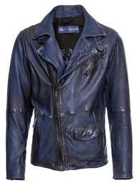 FREAKY NATION Lederjacke SWAGGER blau