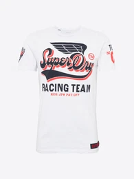 Superdry T-Shirt FAMOUS FLYERS rot / schwarz / weiß
