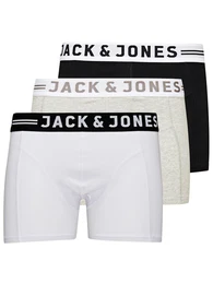 Boxershorts ''''Sense'''' weiß / schwarz / hellgrau