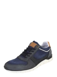 BULLBOXER Sneaker in Jeans-Optik dunkelblau / braun
