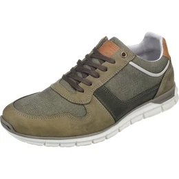 Sneaker in Jeans-Optik hellbraun / khaki / oliv