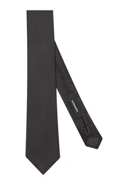 Krawatte '''' Schwarze Rose '''' grau
