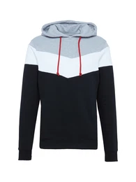 BLEND Sweatshirt im Color-Blocking-Design grau / schwarz / weiß