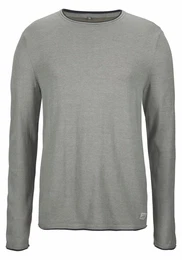 BLEND Rundhalspullover graumeliert