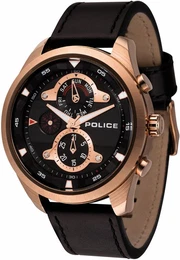 POLICE Multifunktionsuhr MARINE, PL14836JSR.02 rosegold / schwarz
