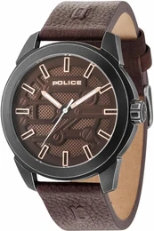 POLICE Quarzuhr MYSTERY II, PL14637JSQU.12 braun / schwarz