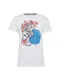 TOM TAILOR DENIM T-Shirt Tee with Tigerflowermix print mischfarben / weiß