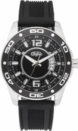 BUFFALO Quarzuhr schwarz / silber