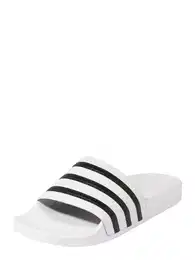 Pantolette ''''Adilette'''' weiß / schwarz