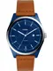 FOSSIL Uhr MATHIS, FS5422 blau / braun / silber / weiß
