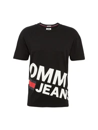 Tommy Jeans T-Shirt TJM ESSENTIAL MAGNIFIED LOGO rot / schwarz / weiß
