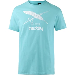 Print Shirt türkis / weiß