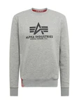 ALPHA INDUSTRIES Sweatshirt anthrazit/hellgrau/rot