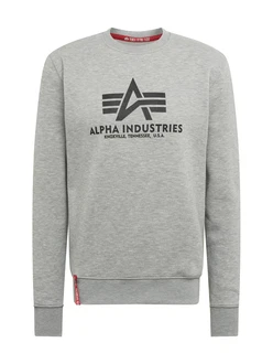 ALPHA INDUSTRIES Sweatshirt anthrazit/hellgrau/rot
