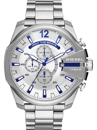 DIESEL Chronograph MEGA CHIEF, DZ4477 blau / silber / weiß