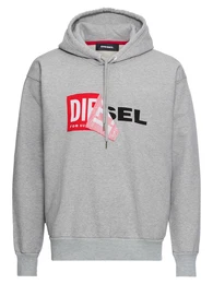 Sweatshirt ''''S-ALBY'''' graumeliert / rot / schwarz