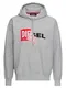 DIESEL Sweatshirt ''''S-ALBY'''' graumeliert / rot / schwarz