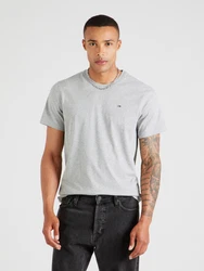 Tommy Jeans T-Shirt marineblau/hellgrau/feuerrot/weiß