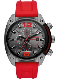 DIESEL Chronograph OVERFLOW, DZ4481 anthrazit / rot
