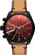 DIESEL Chronograph cognac / anthrazit / feuerrot