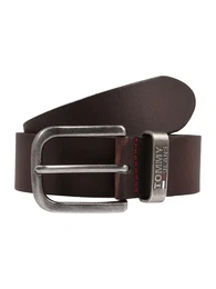 Tommy Jeans Ledergürtel METAL LOOP 4.0 dunkelbraun