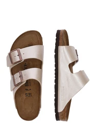 BIRKENSTOCK Pantolette 'Arizona' perlweiß