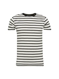 SCOTCH & SODA T-Shirt mit Allover-Muster dunkelblau / perlweiß