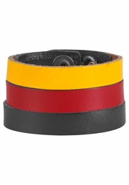J. Jayz Lederarmband gelb / rot / schwarz