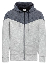 JACK & JONES Sweatjacke JCOCHEVRON rauchblau / graumeliert