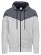 JACK & JONES Sweatjacke JCOCHEVRON rauchblau / graumeliert