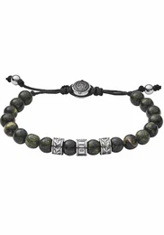 DIESEL Edelstahlarmband BEADS, DX1102040 grün / silber