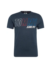 Tommy Jeans T-Shirt TJM BLOCK LOGO dunkelblau / feuerrot / weiß