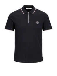 JACK & JONES Lässiges Poloshirt schwarz