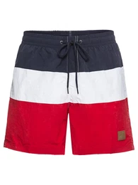 Badeshorts weiß / rot / navy