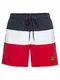 Urban Classics Badeshorts weiß / rot / navy