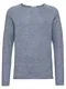 SELECTED HOMME Strickpullover SHNCLASH LINEN CREW NECK rauchblau
