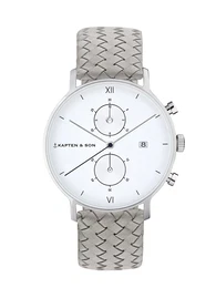 Armbanduhr ''''Chrono Woven'''' silber / grau