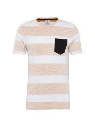 JACK & JONES T-Shirt JCOTAGE SS CREW NECK rosa / schwarz / weiß
